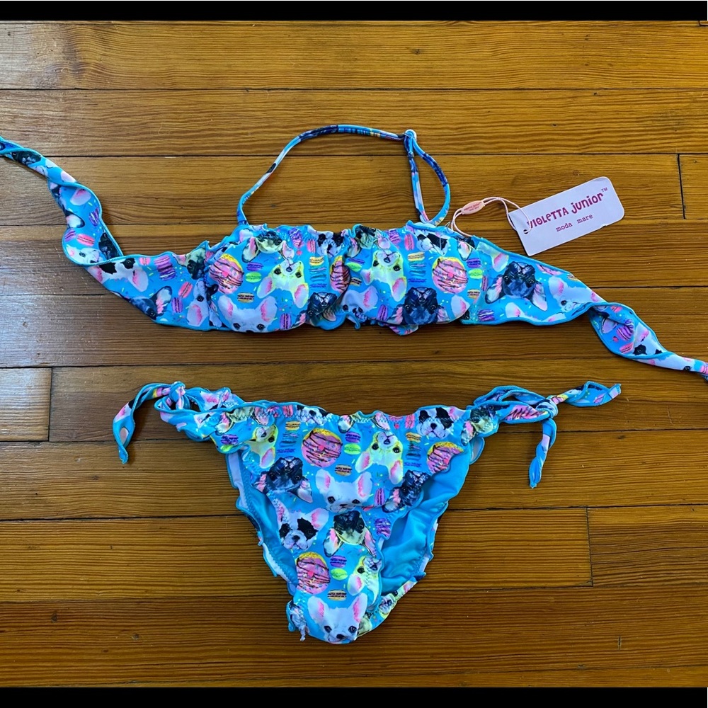 Girls blue bikini age 11-12.
